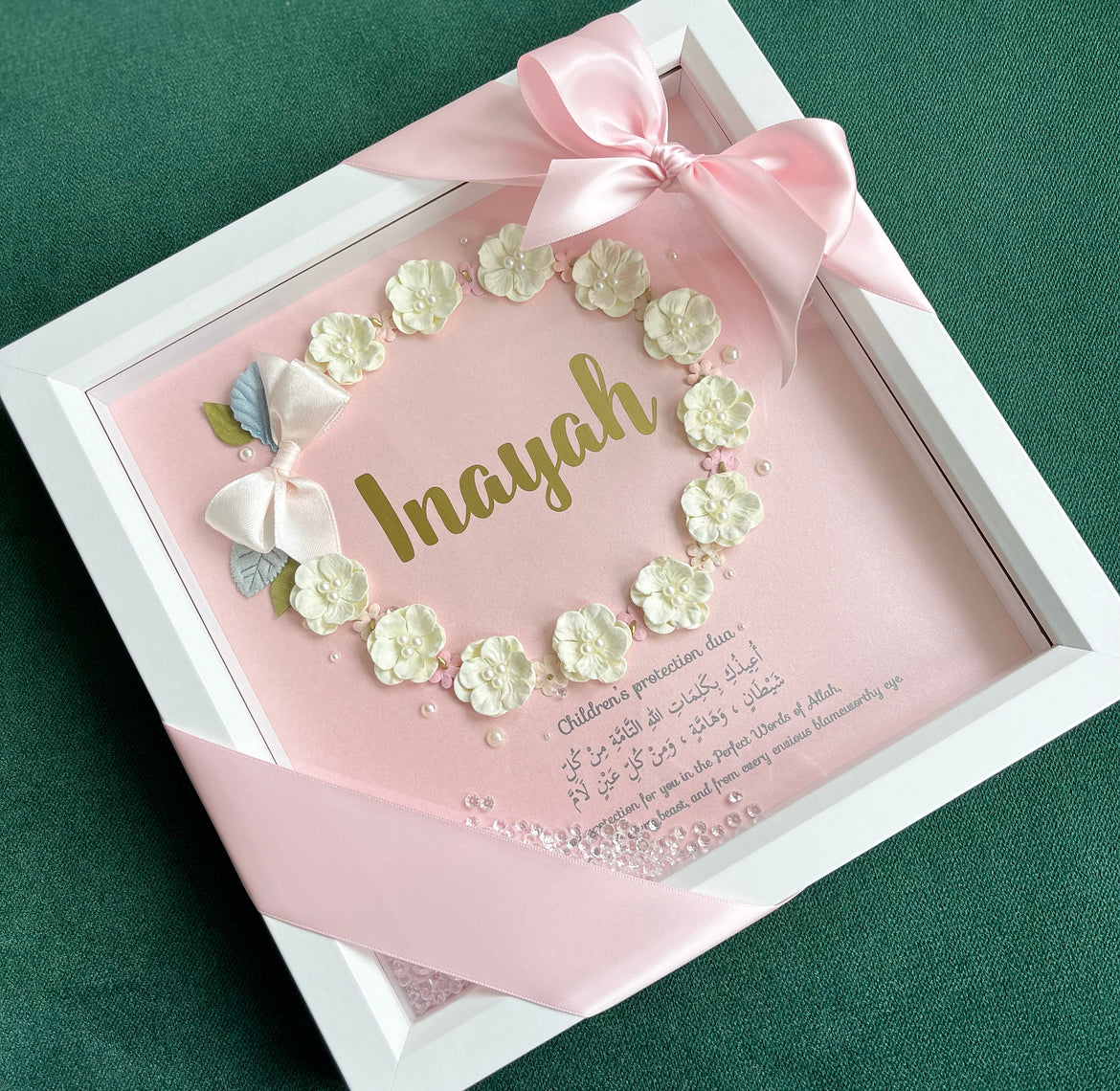 Floral Wreath frame - Pink