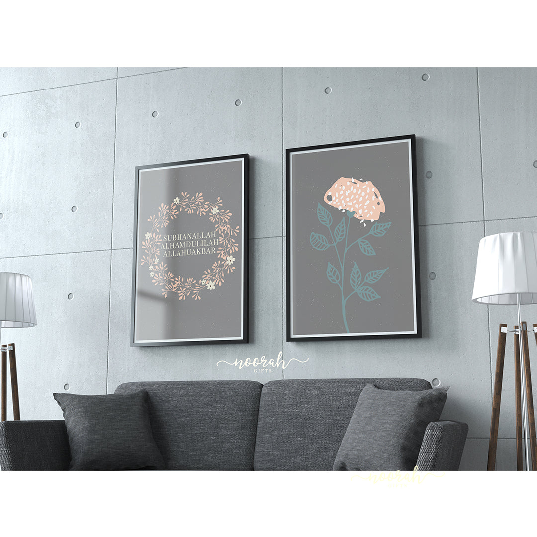 Dhikr floral prints - Set of 2