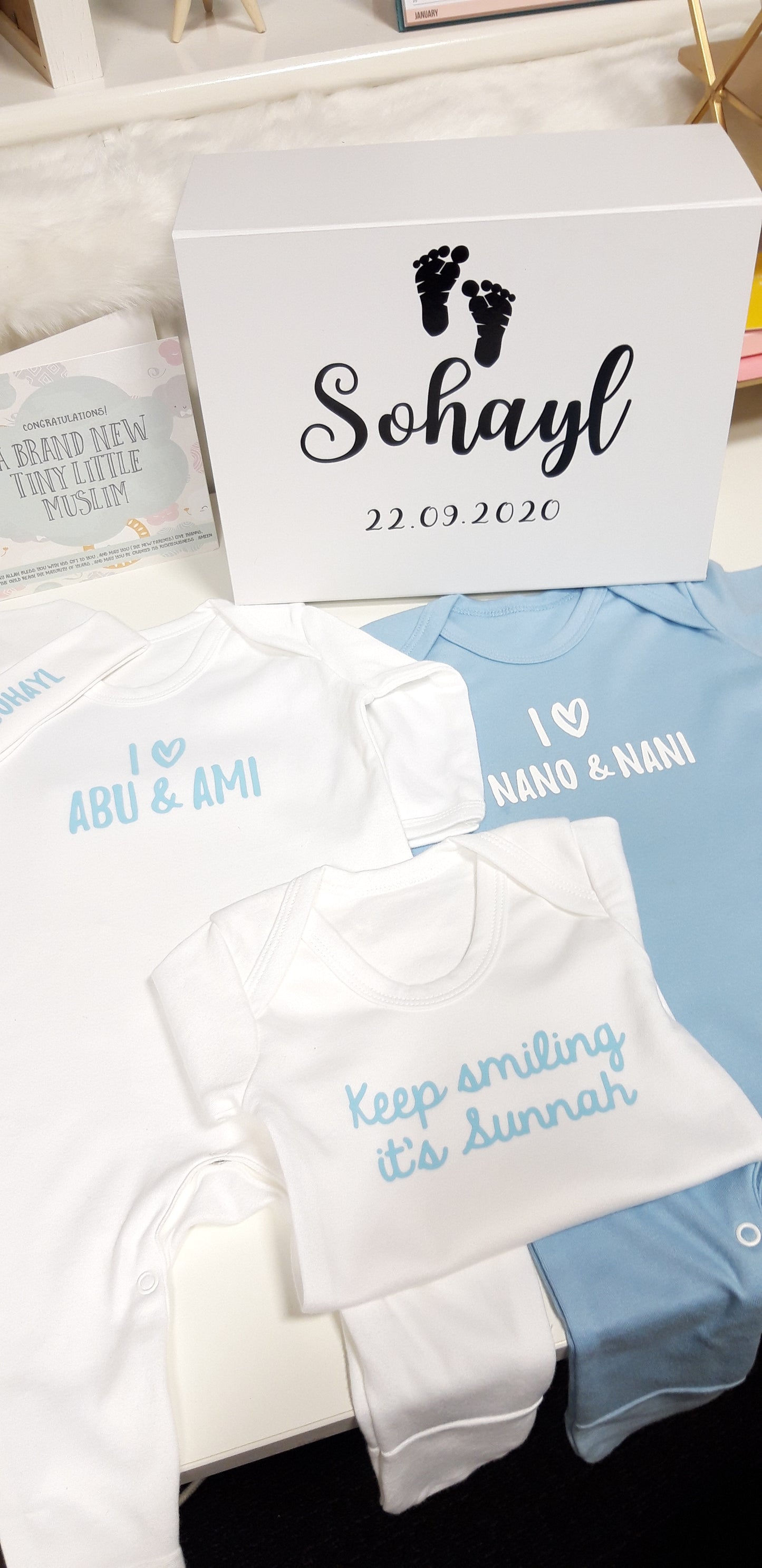 Boys Personalised Baby Box + Contents