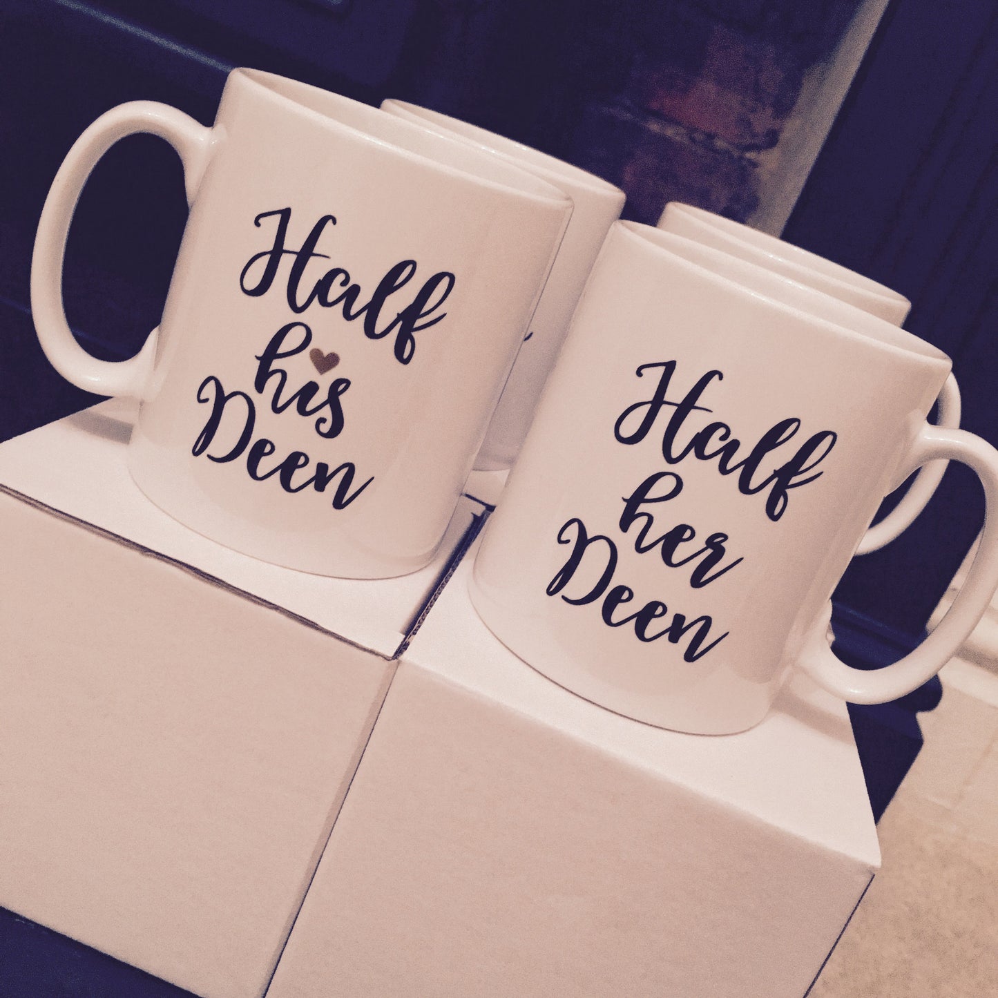 New Half His and Her Deen Mug Set