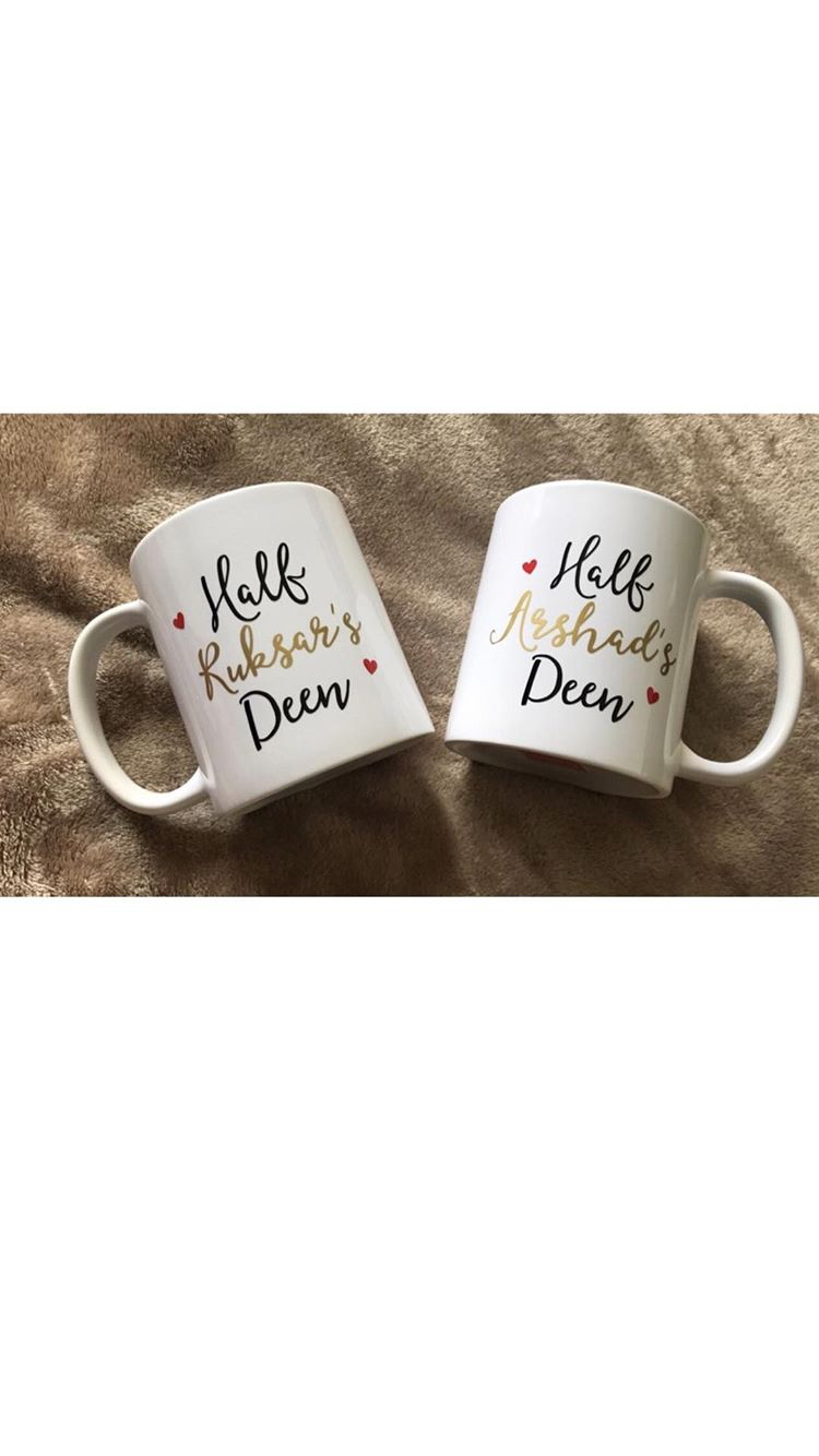 Half His and Her Deen Mug Set (With Name)