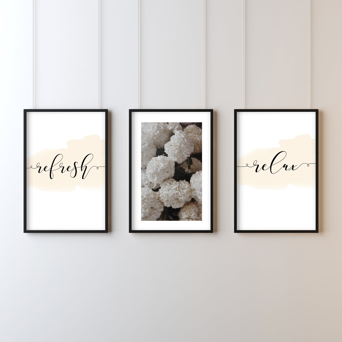 Bathroom Prints + Peony Print - Set of 3