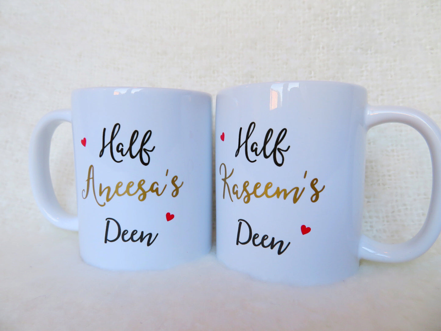 Half His and Her Deen Mug Set (With Name)