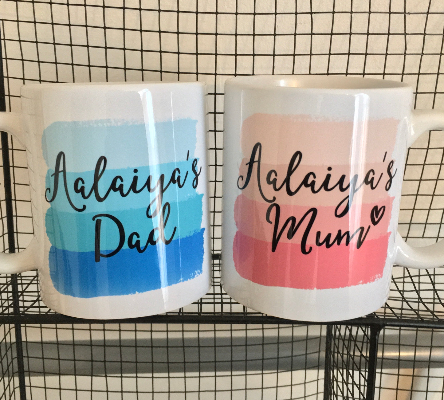 Mum + Dad Paint strokes Mug