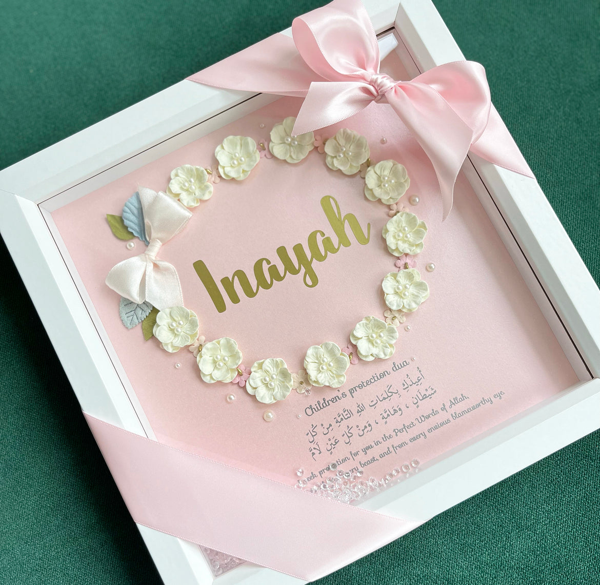 Floral Wreath frame - Pink