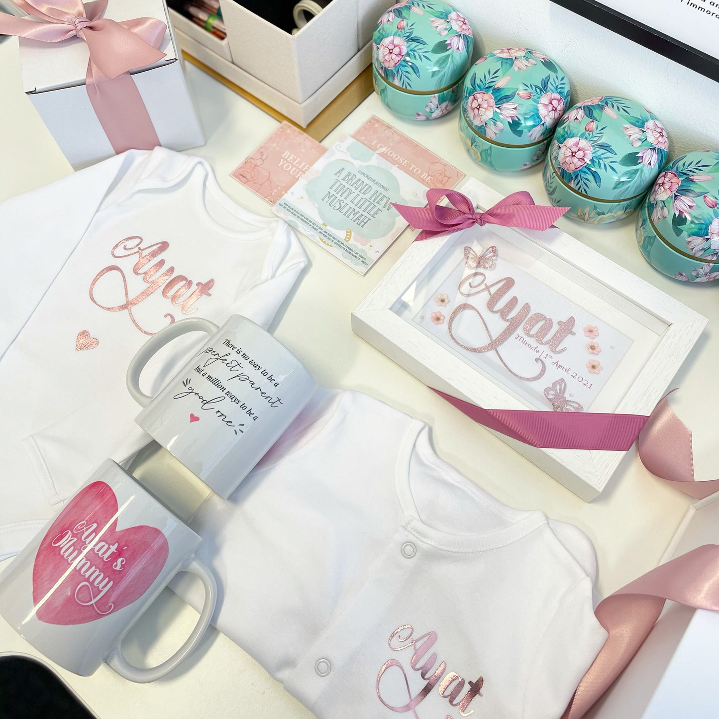 Girls Personalised Baby Box + Contents